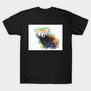 Red Panda Animal Wildlife Forest Nature Adventure Bamboo Graphic Digital Painting T-Shirt